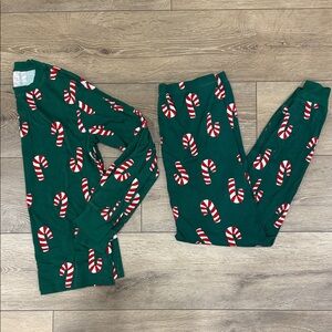 Carters Green Candy Cane Pajama Set - MEDIUM